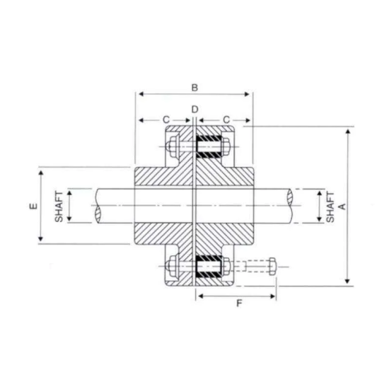 Fenner Bush Type Flexible Coupling, Size: FBC 2A Fenner Bush Type Flexible Coupling, Size: FBC 2A